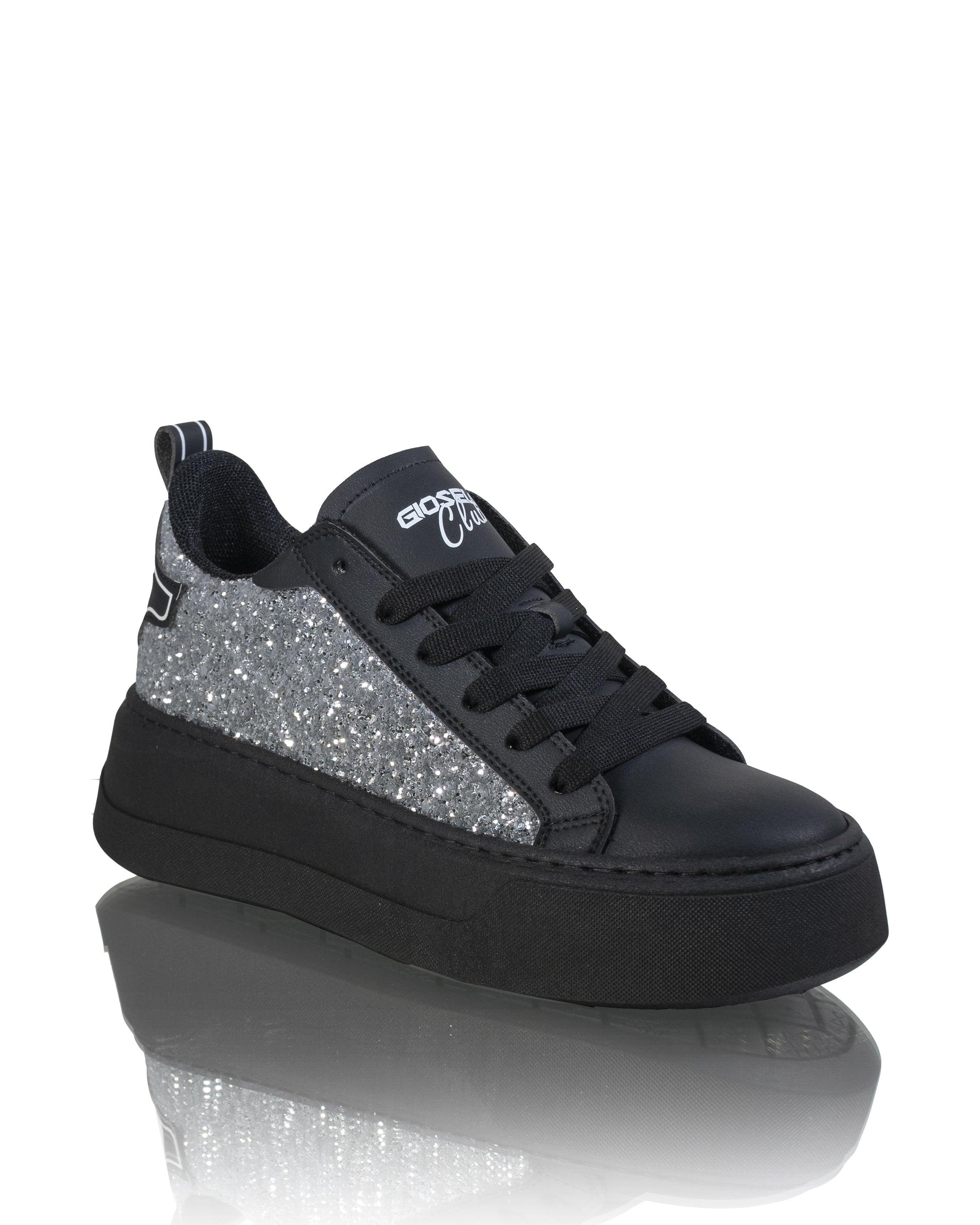 Nill Nero Glitter Argento - Gioselin