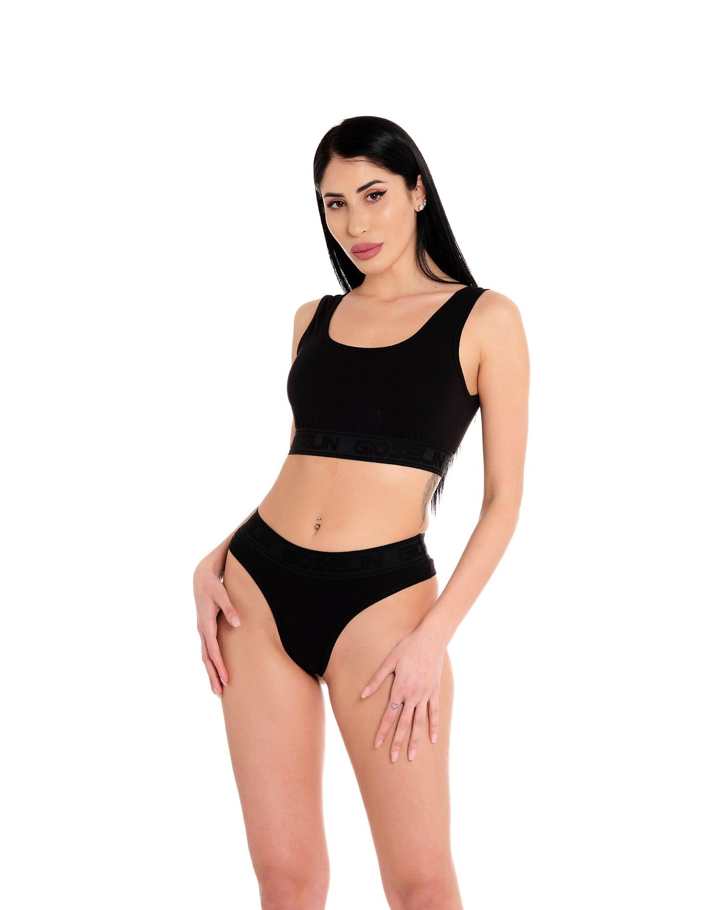 Set Brassière e Slip Nero - Gioselin