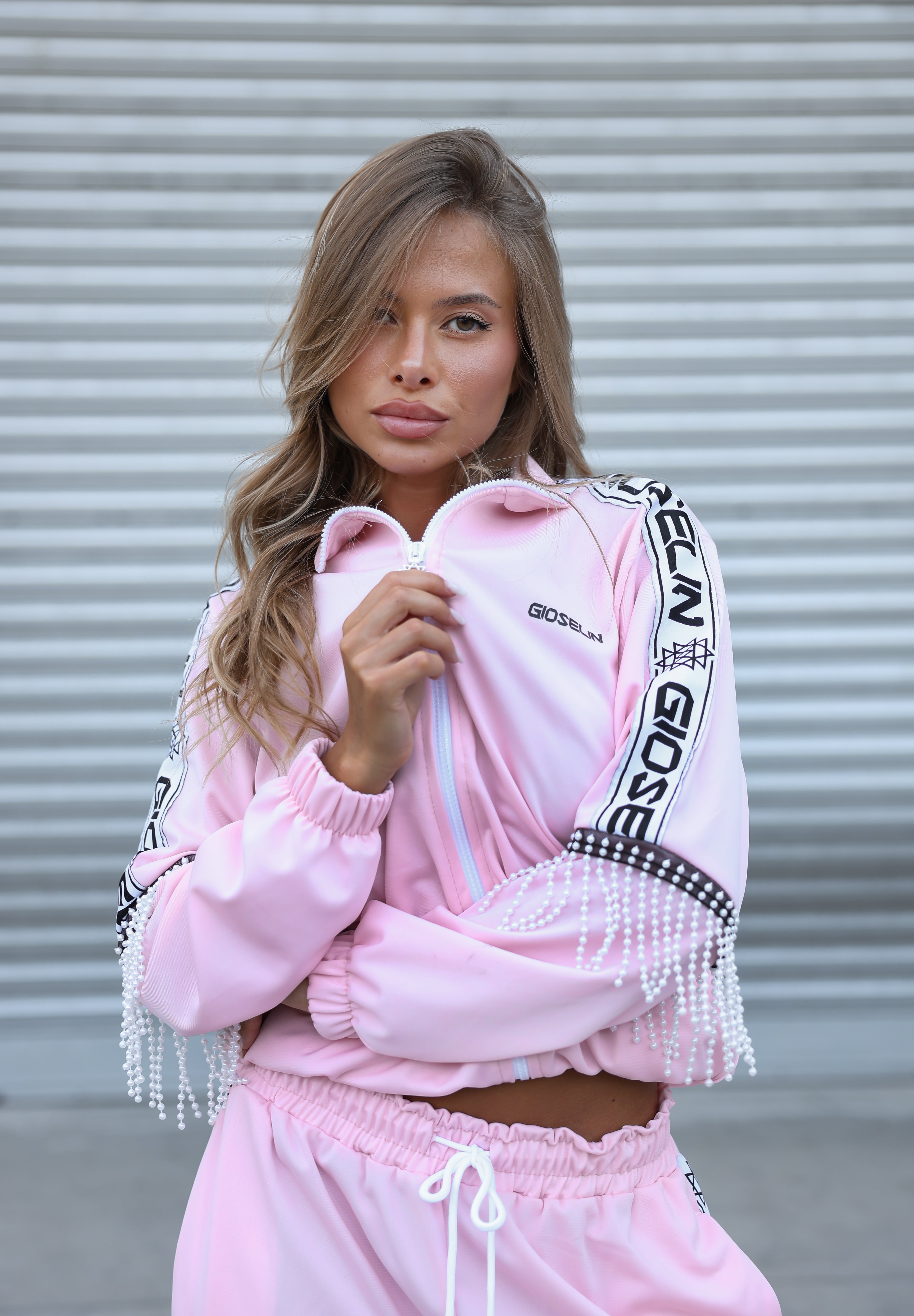 Combinaison rose perle