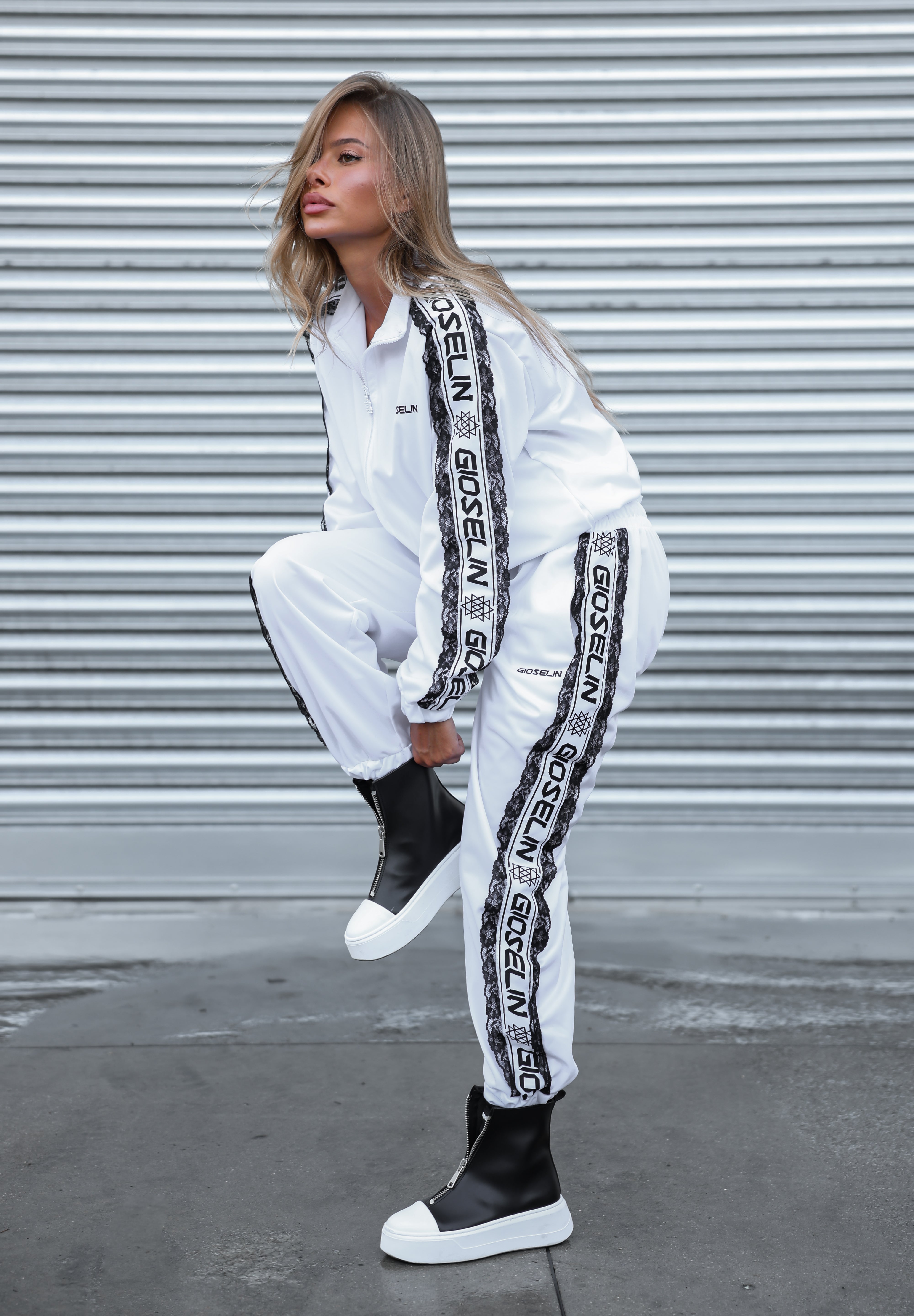 Survêtement blanc brodé