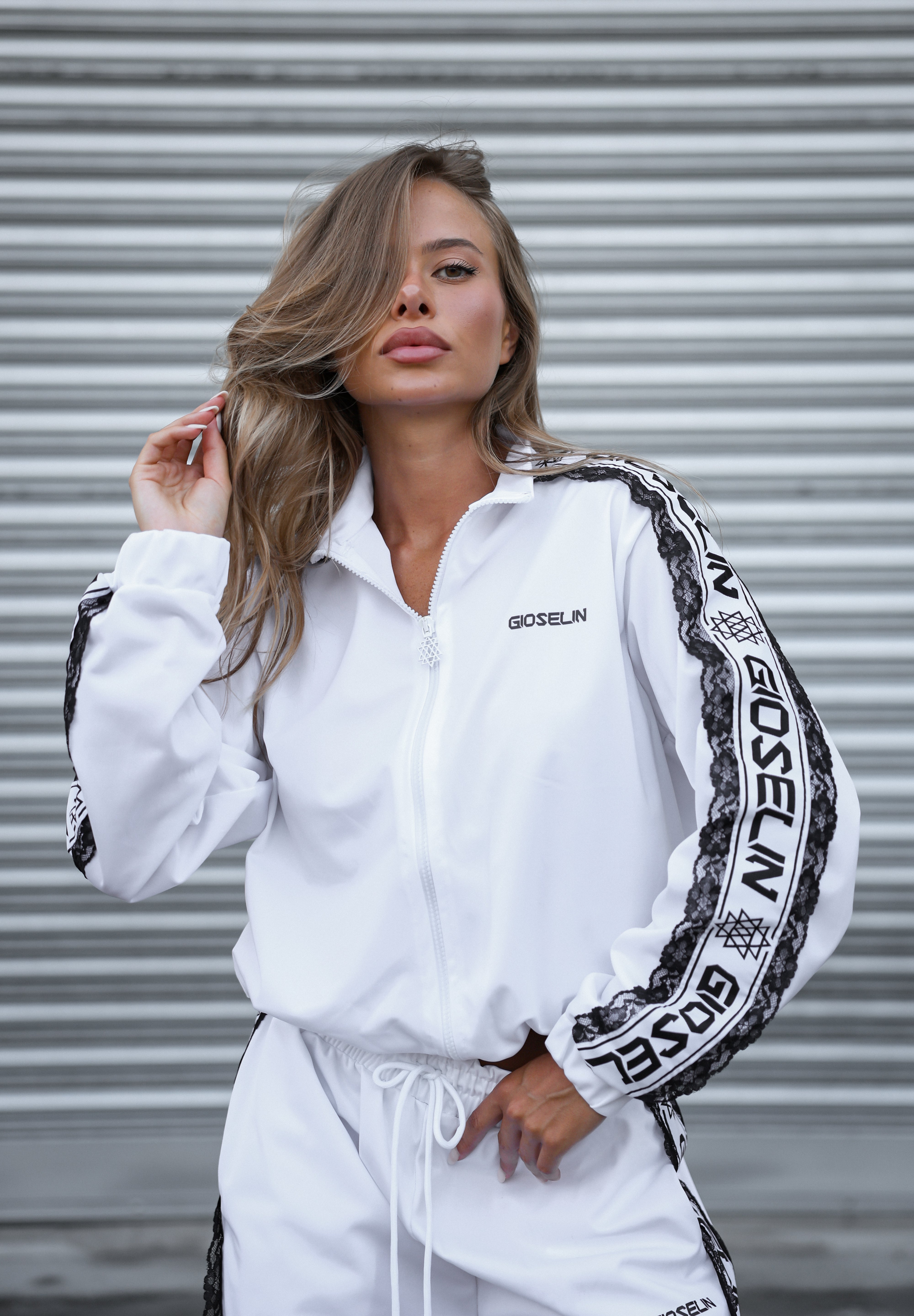 Survêtement blanc brodé