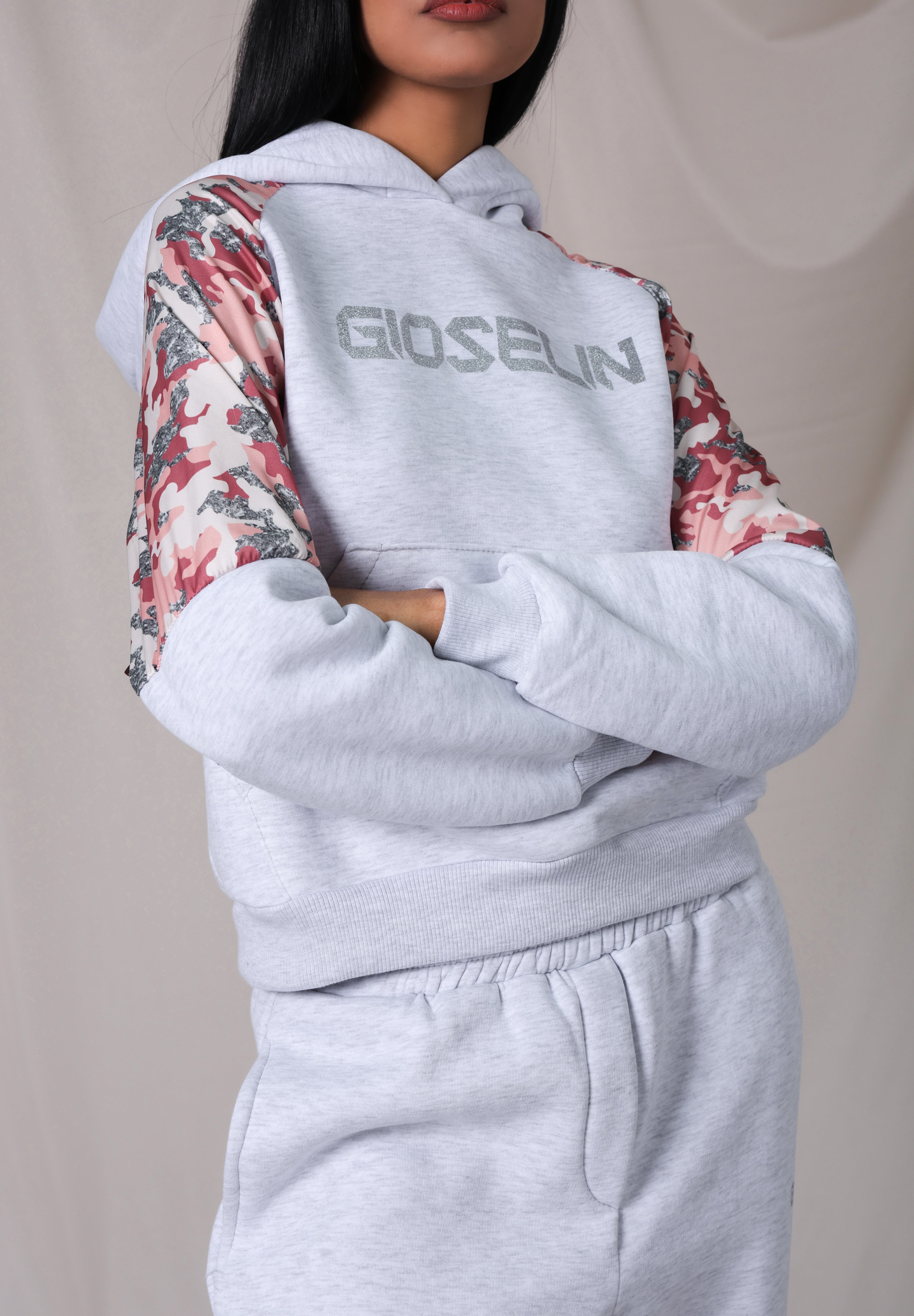 Survêtement gris camouflage brillant