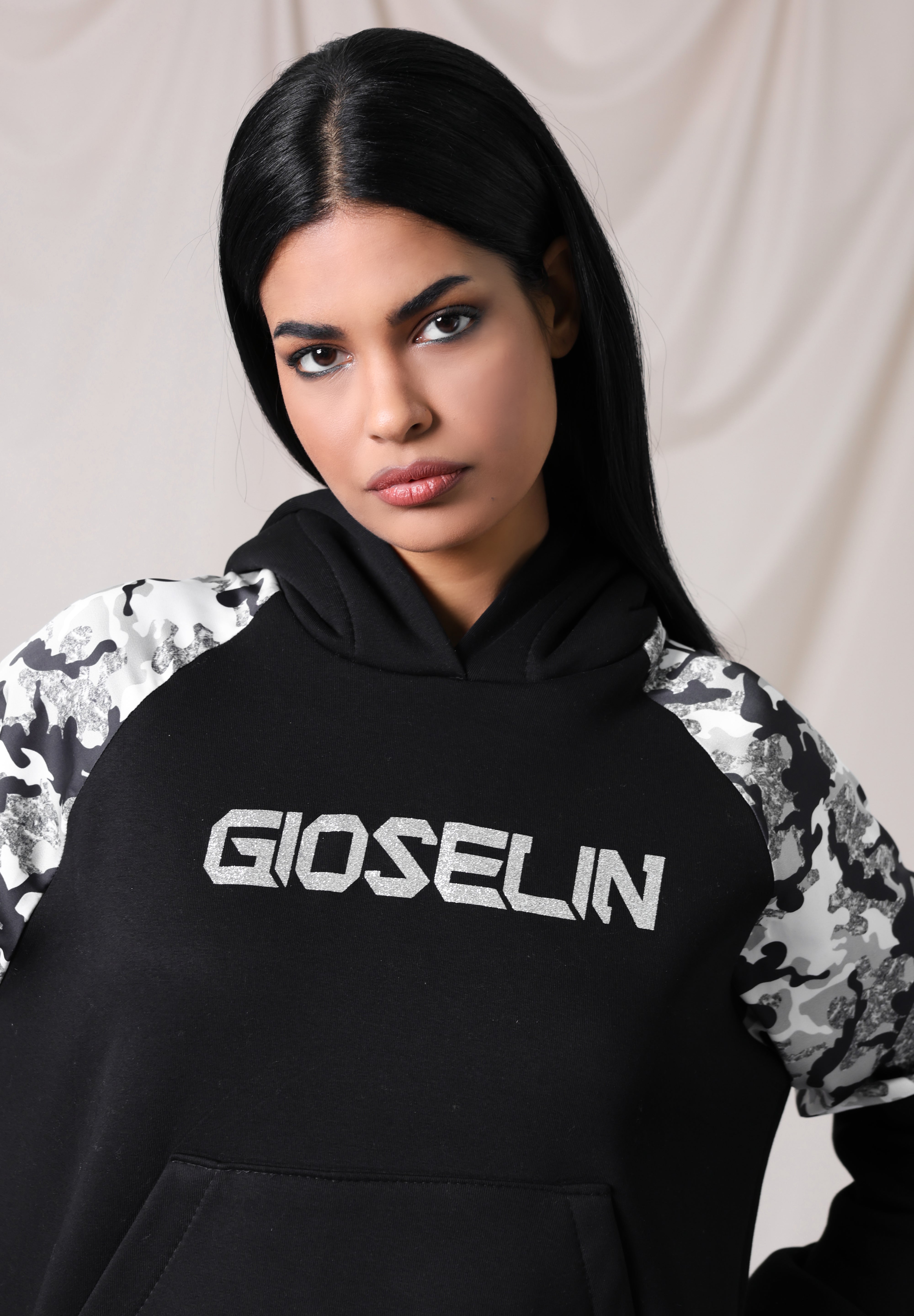 Survêtement noir camouflage brillant