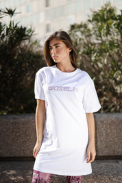 Ensemble chemise diamant et leggings en jean rose