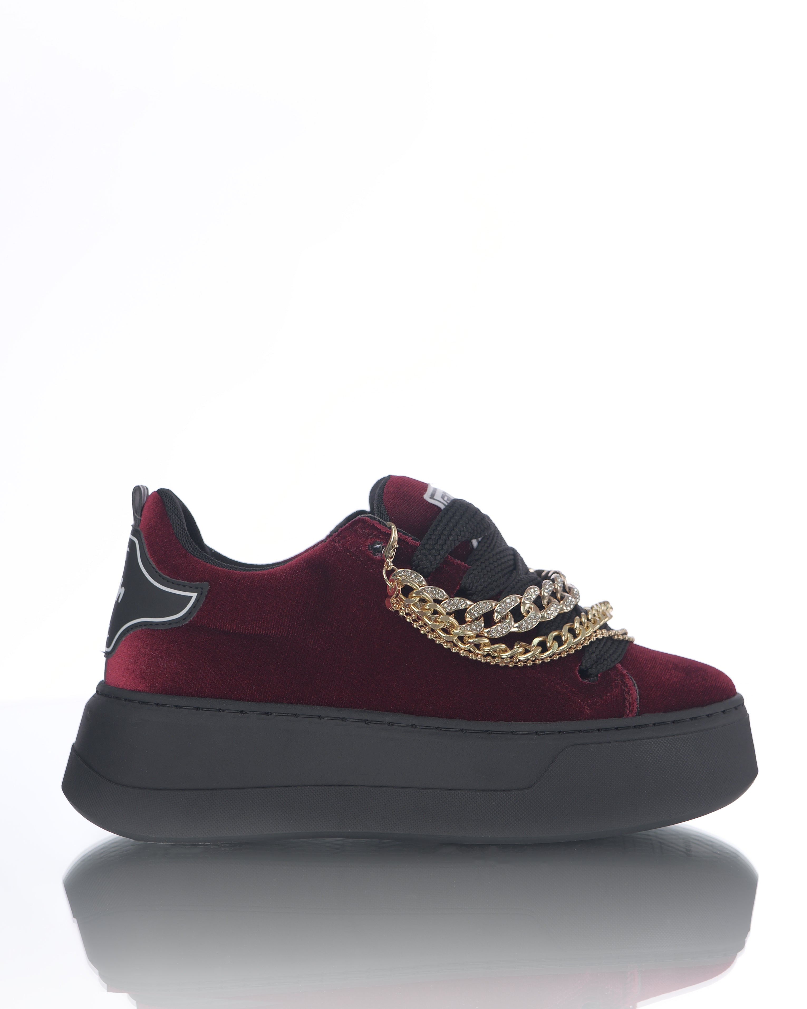 Collier Velours Bordeaux