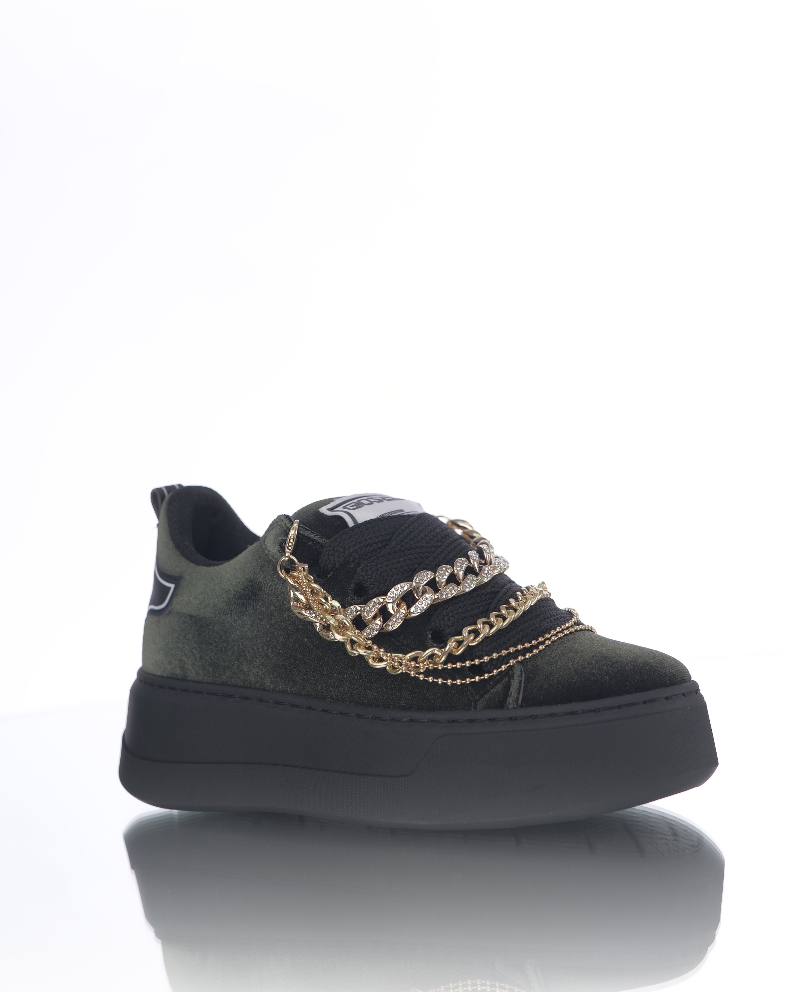 Collier en velours vert