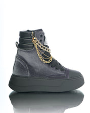 Collier Nit-up Velours Gris