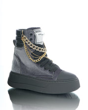 Collier Nit-up Velours Gris