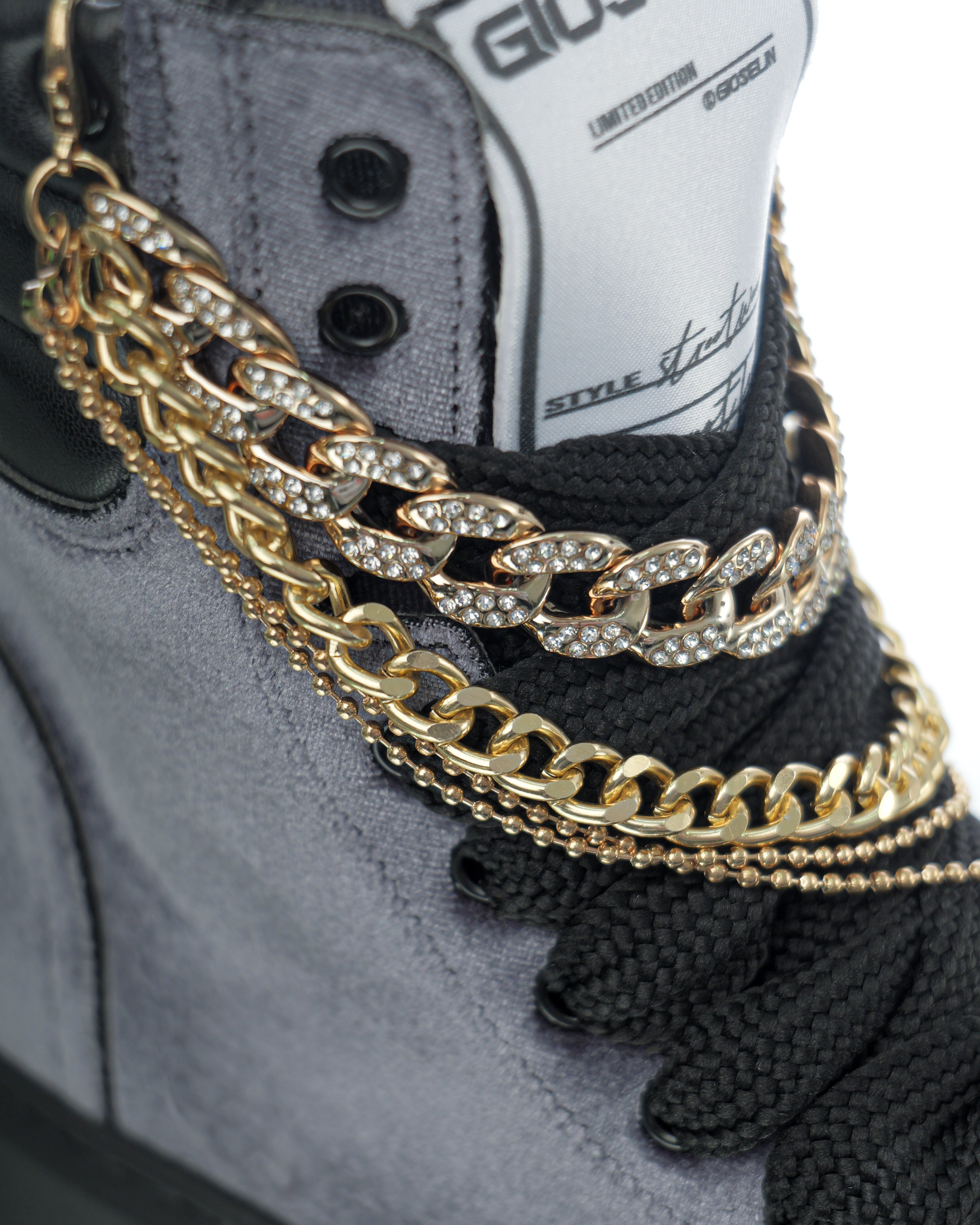 Collier Nit-up Velours Gris