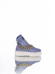 Collier en jean clair pour bébé