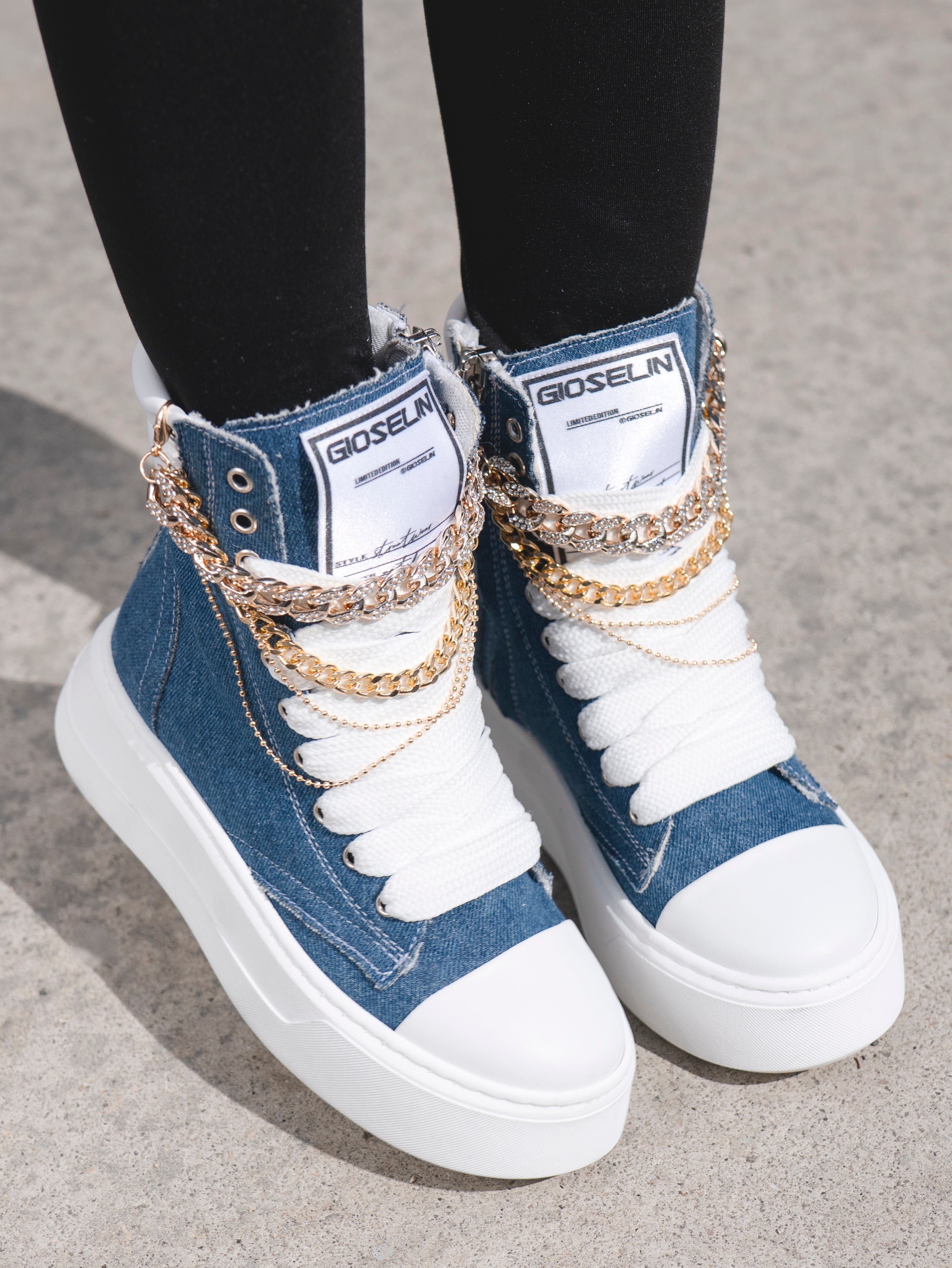 Collier Nit-up Denim Gold