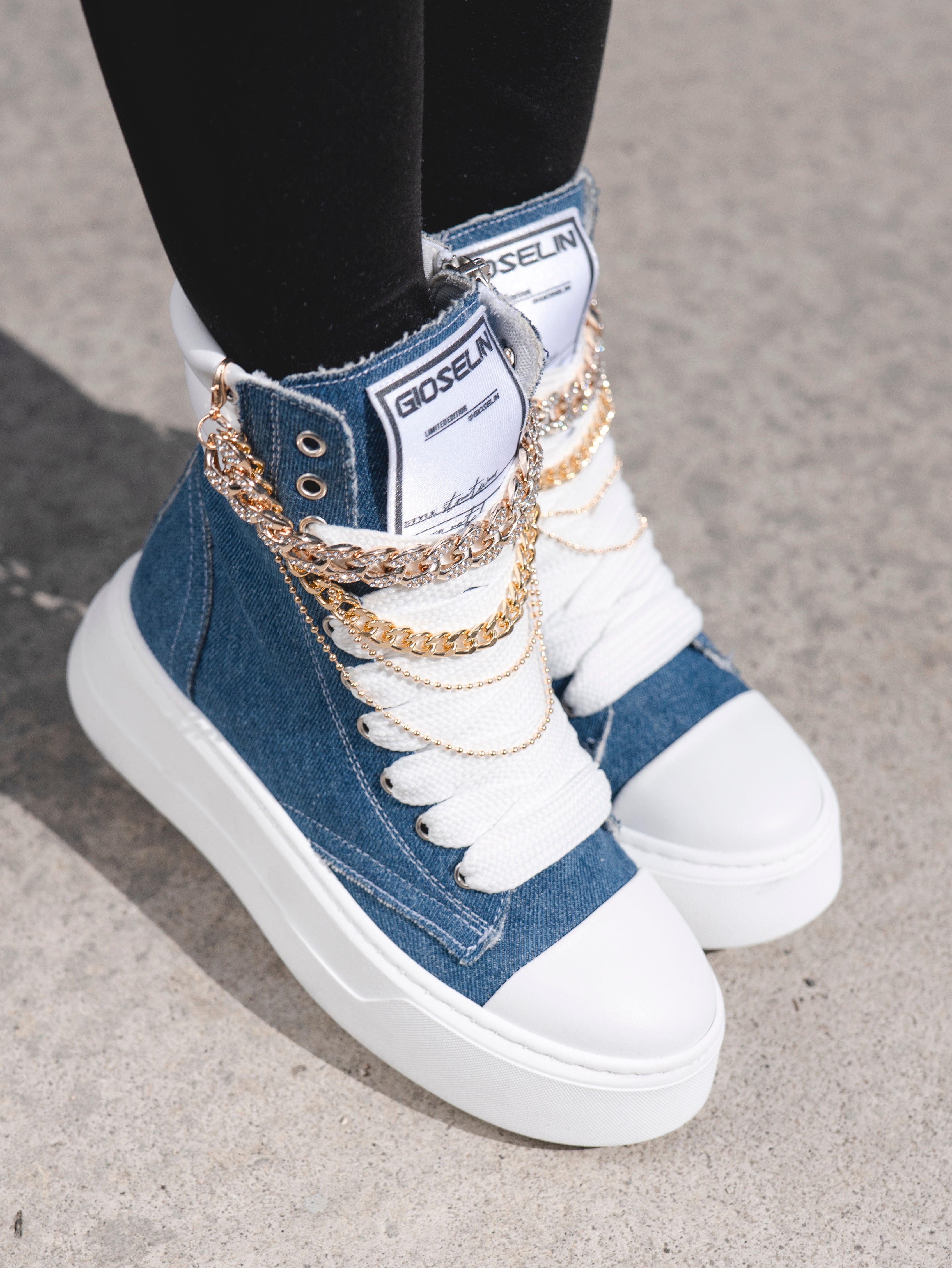 Collier Nit-up Denim Gold