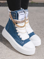 Collier Nit-up Denim Gold