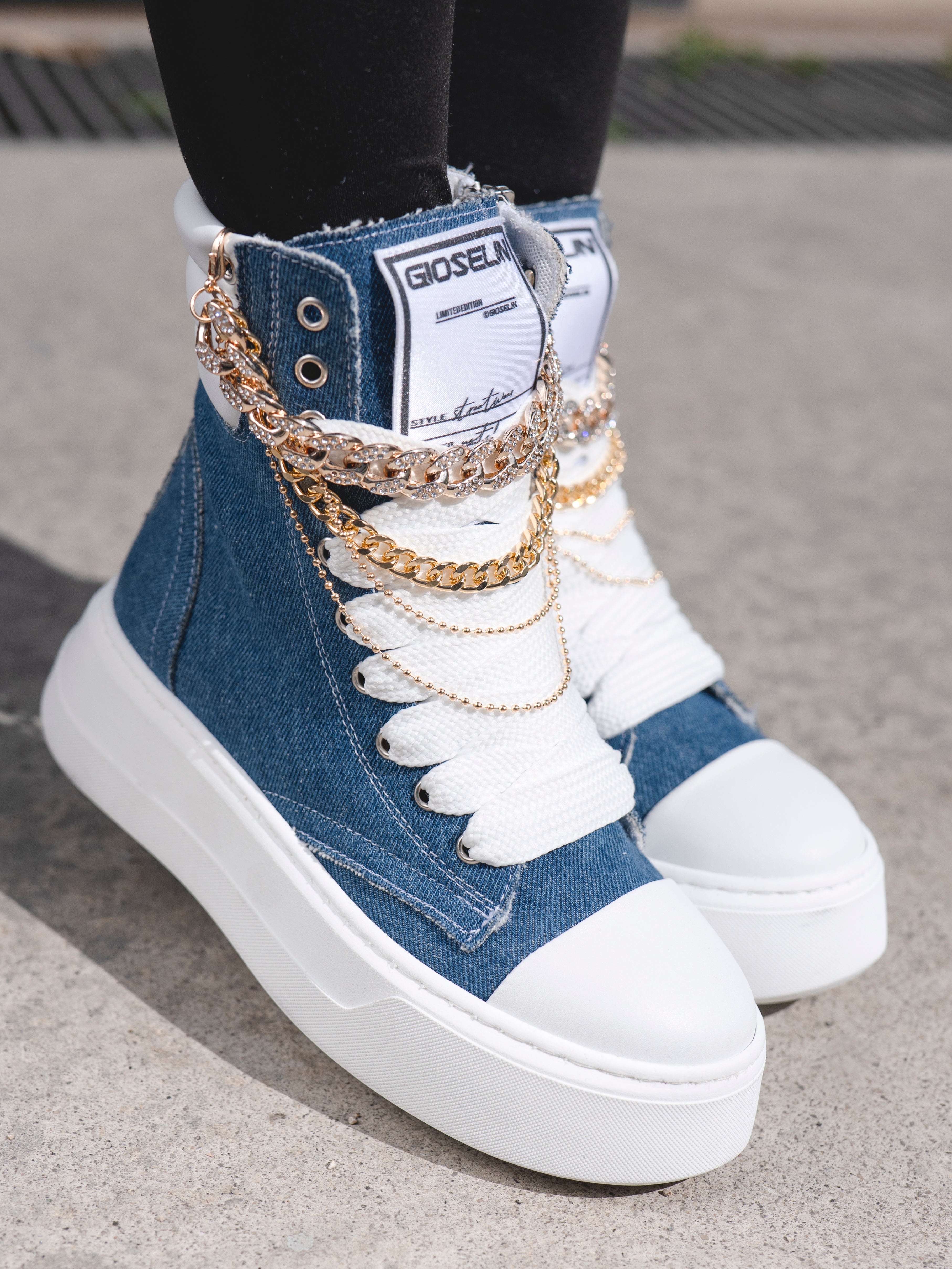 Collier Nit-up Denim Gold