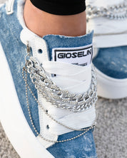 Collier en jean en argent