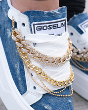 Collier en jean doré