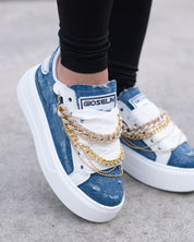 Collier en jean doré