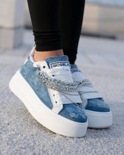 Collier en jean en argent