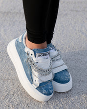 Collier en jean en argent