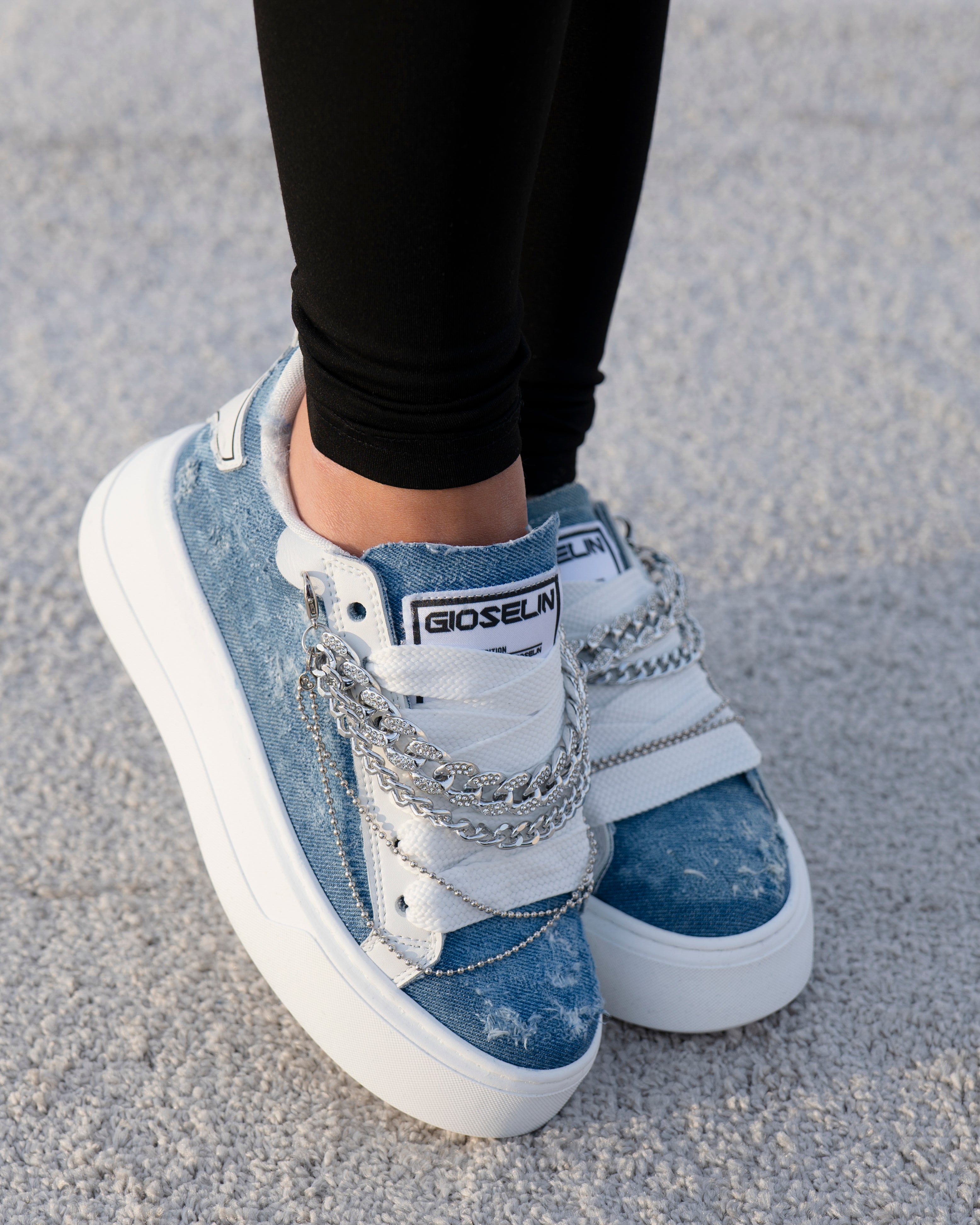 Collier en jean en argent