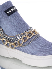 Collier en jean clair pour bébé